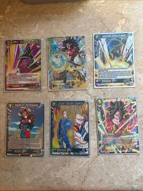 Dragon Ball Super Black and Multicolor Trading Card Set - Mixed Rarity Cards
